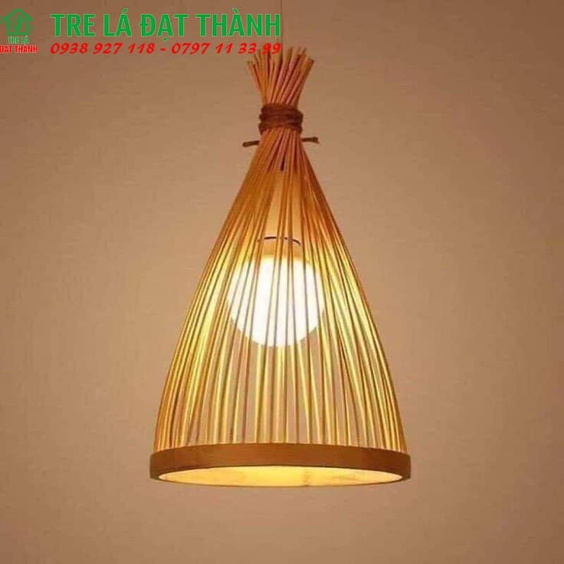 Đèn Đuôi Cá Thả Trần Bằng Mây Tre - DMT021